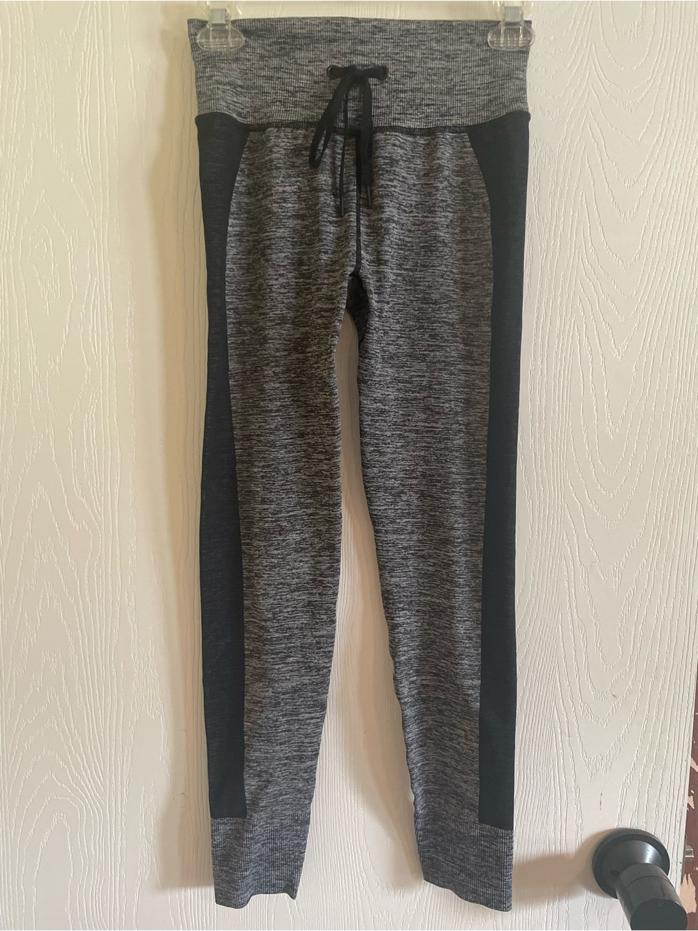 BNWT VS PINK Active Seamless High Rise Drawstring Leggings - Grey Space Dye (S)
